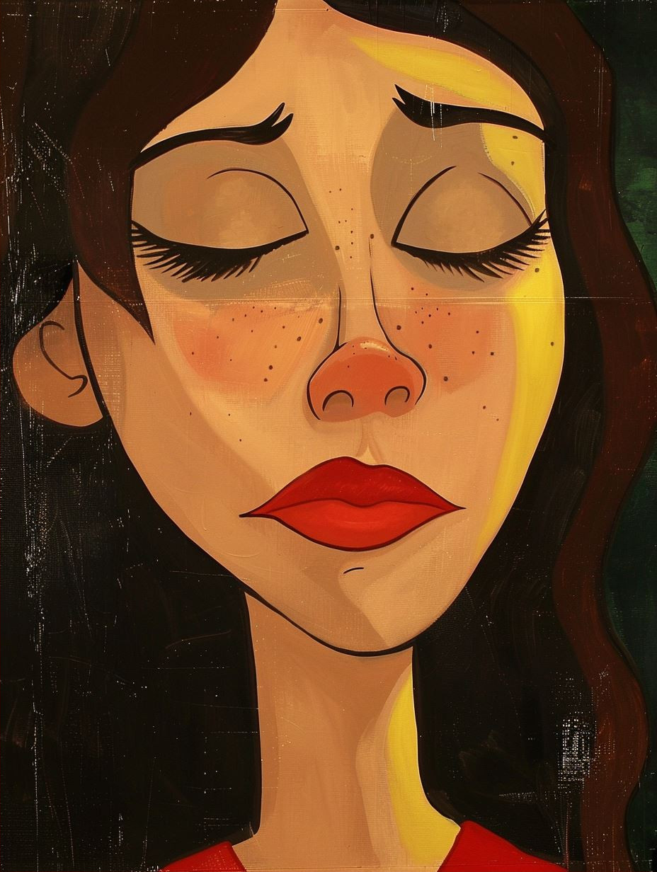 Sun-Kissed Gaze Digital Portrait - Image 2