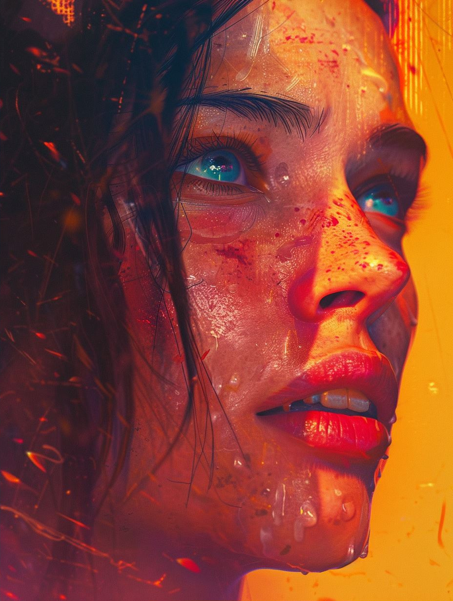 Neon Cinematic Portrait Study - Image 2