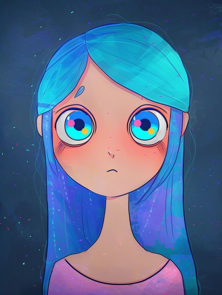 Digital Dreams in Azure Hues - Image 2