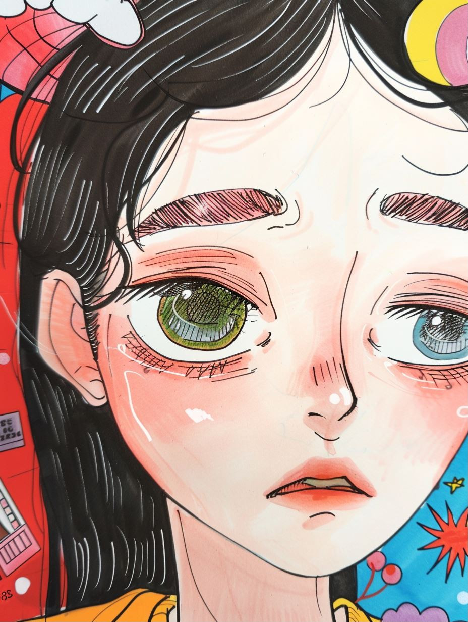 Dreamy Gazes: A Digital Art Study - Image 1