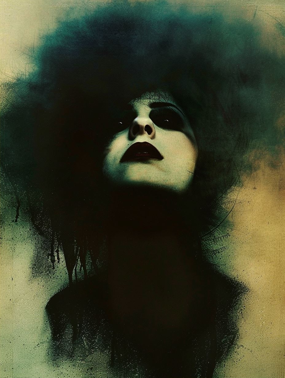Ethereal Gothic Shadow Portrait - Image 2