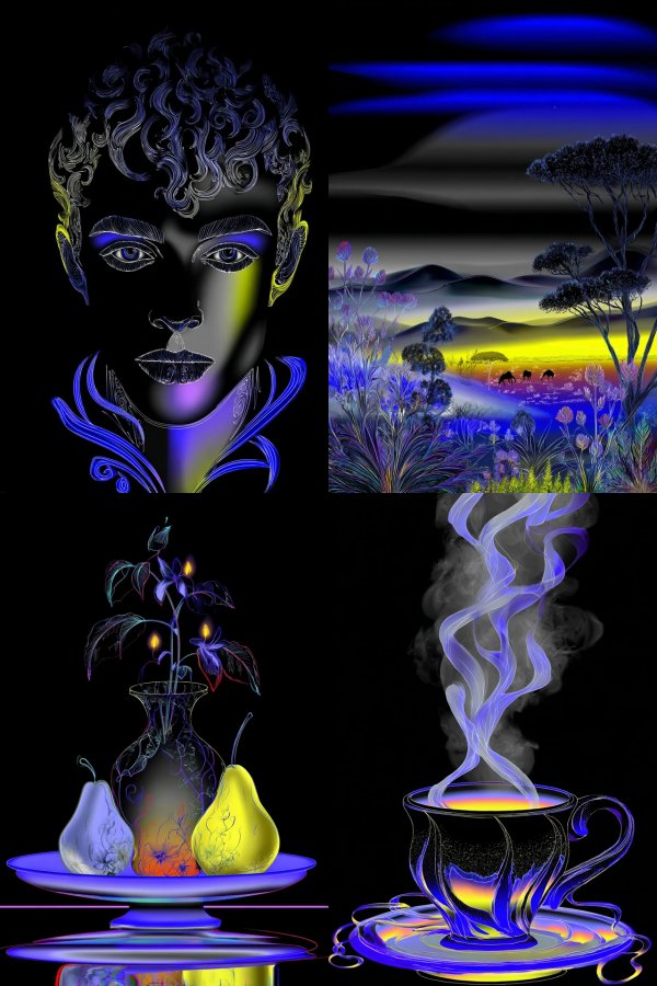 Neon Dreams: A Surreal Digital Collage