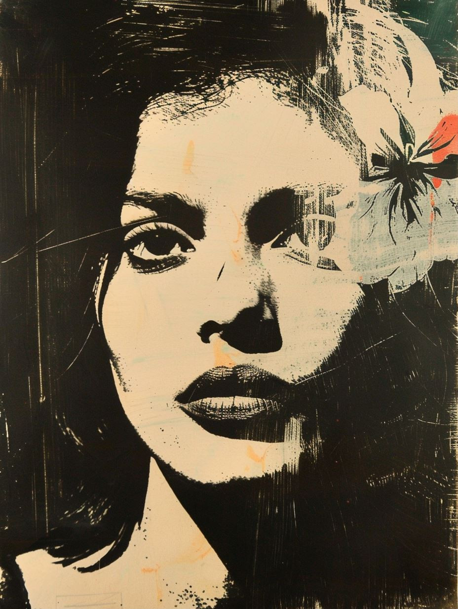 Dramatic High Contrast Portrait Grid - Image 1
