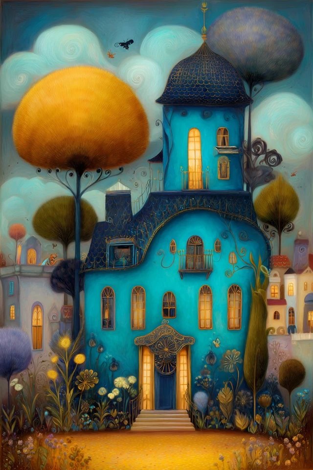 Whimsical Worlds of Azure and Gold - Image 6