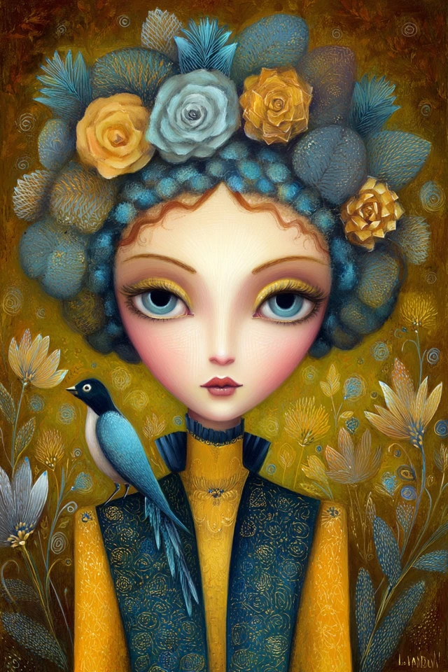 Whimsical Worlds of Azure and Gold - Image 1