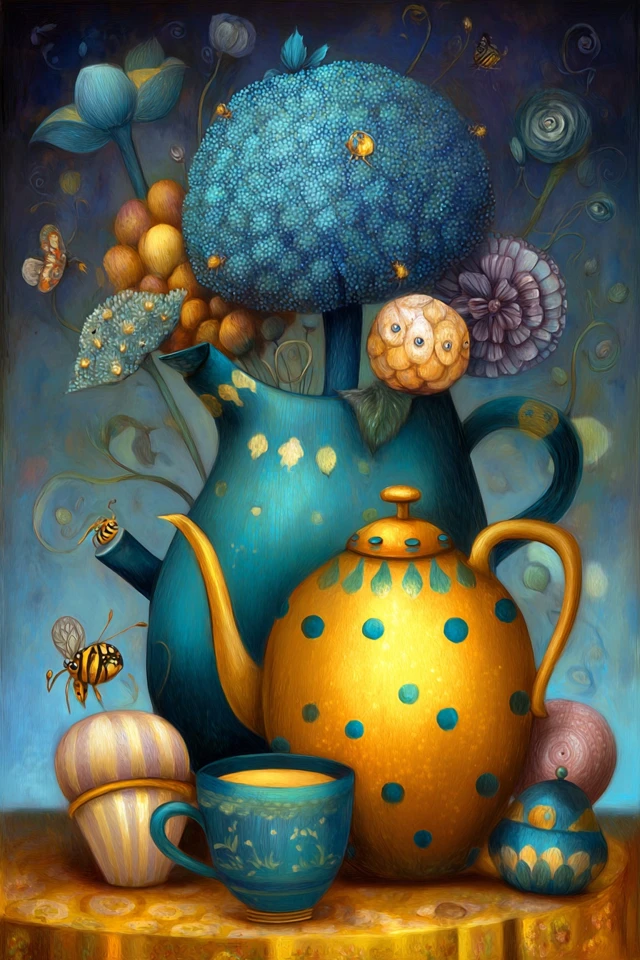 Whimsical Worlds of Azure and Gold - Image 3