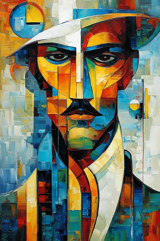Cubist Prism Portrait - Image 1