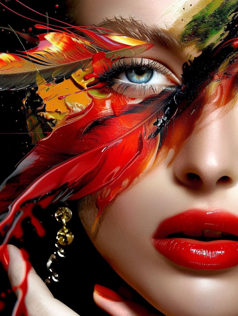 Abstract Floral Portrait Fusion - Image 3