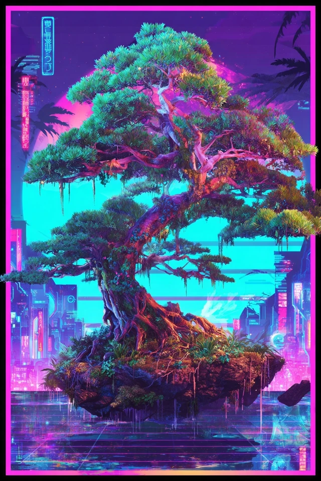Neon Dreams in a Digital Prism - Image 5