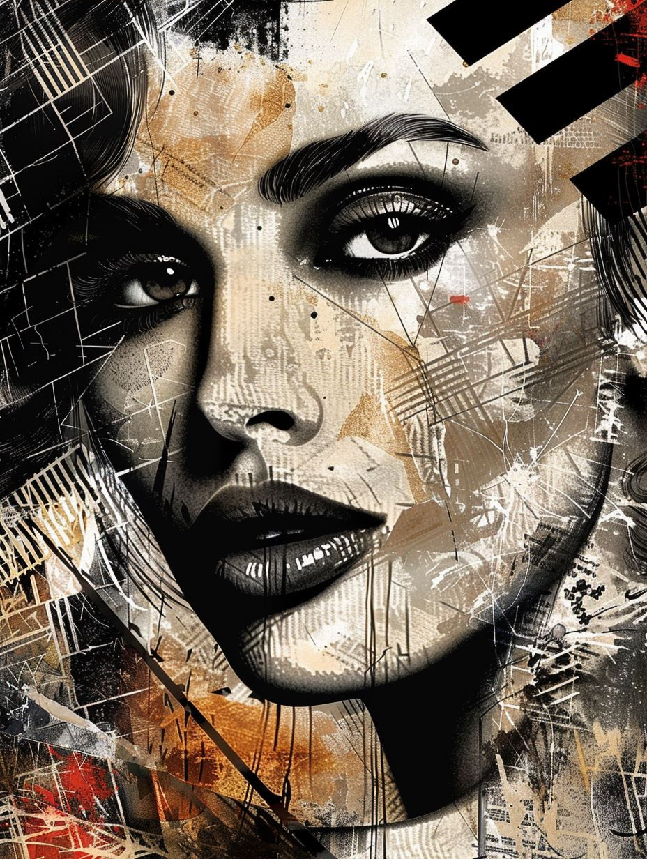 Fragmented Urban Portrait Art - Image 3