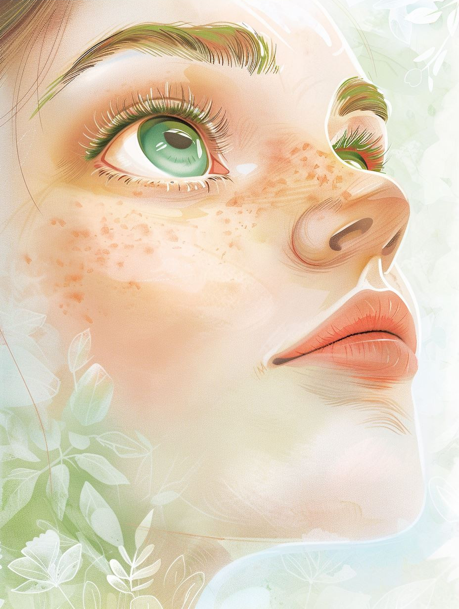 Ethereal Visions of Green-Eyed Beauty - Image 3