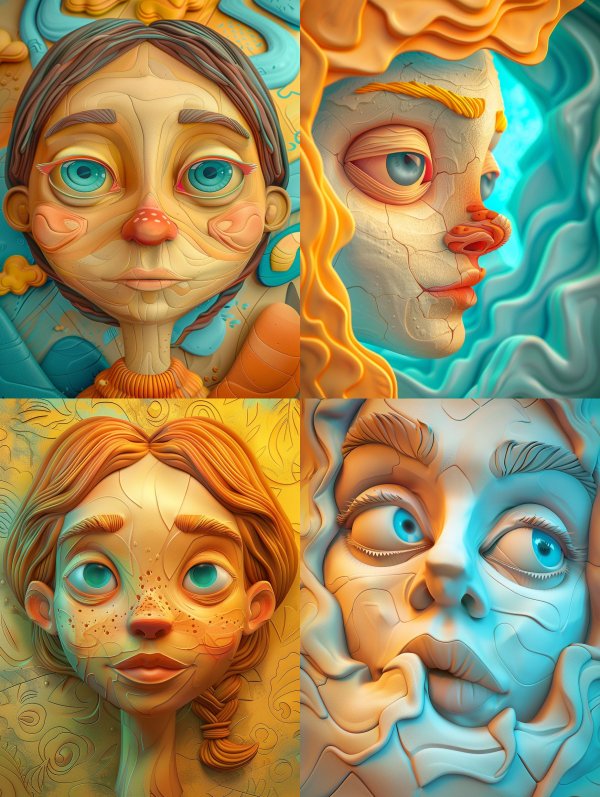 Surreal Sculpted Ethereal Portraits