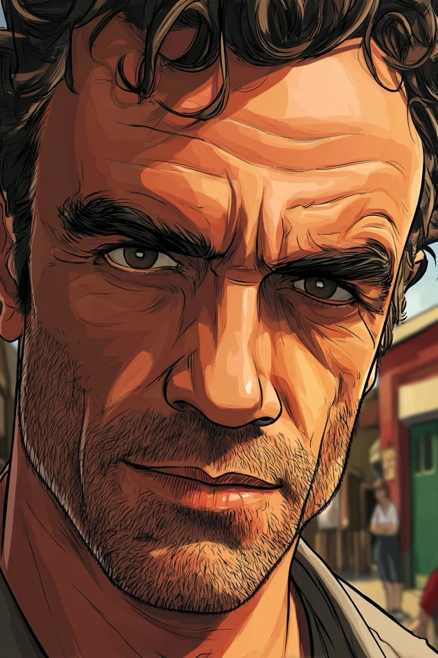 Rugged Graphic Novel Portrait - Image 1