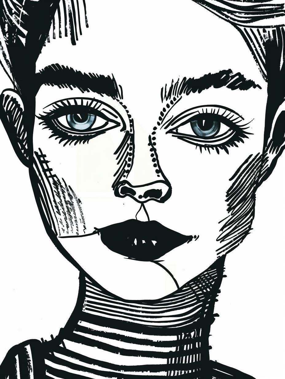 Avant Garde Ink Portrait
