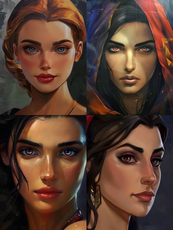 Diverse Visions of Digital Fantasy Portraits
