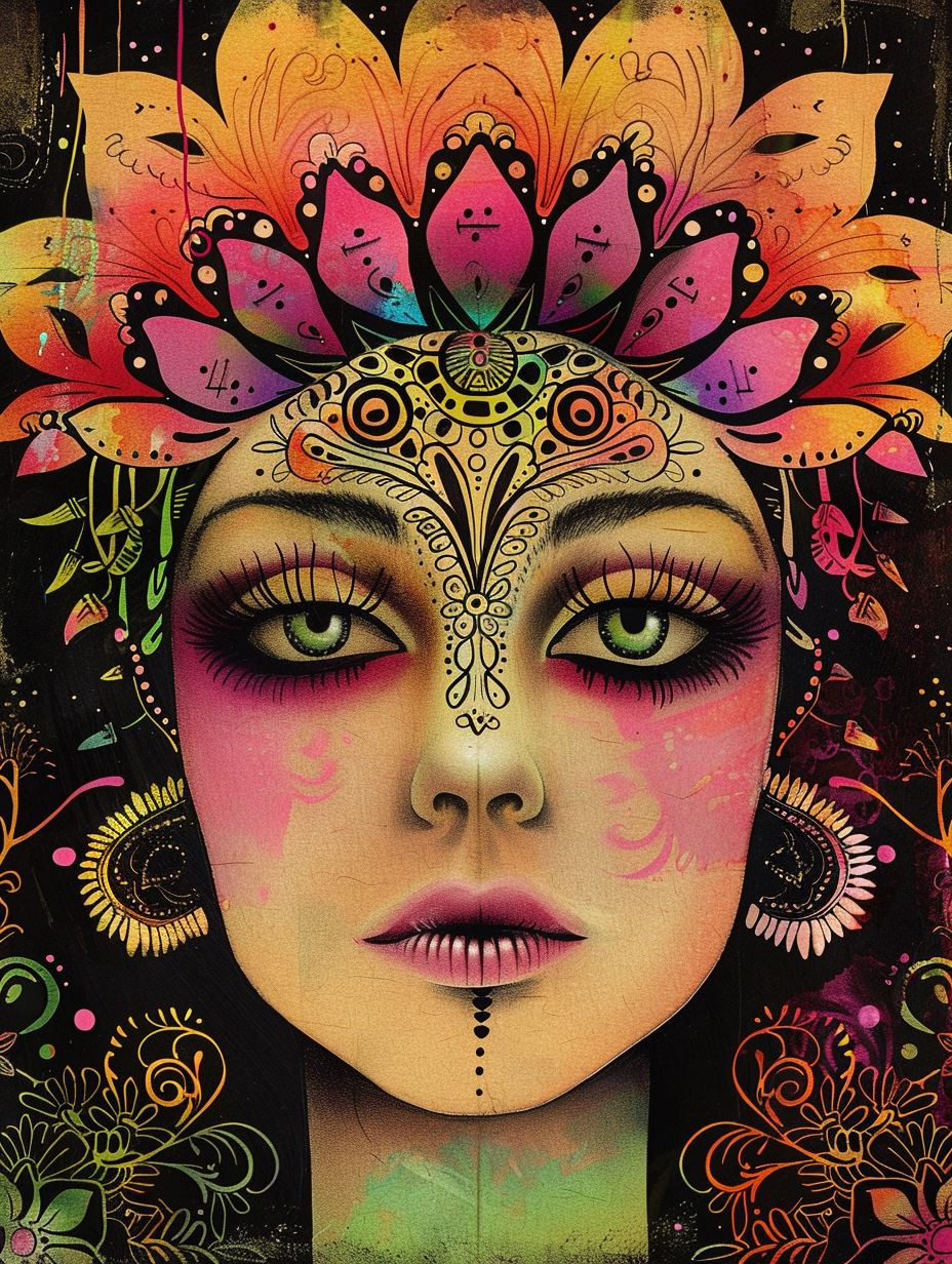 Floral Melancholy in Cosmic Night - Image 3