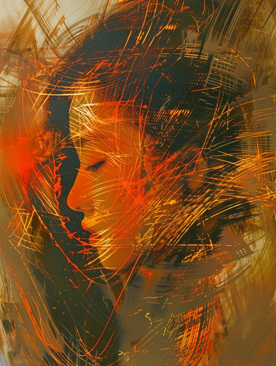Fragmented Soul in Amber Light - Image 1