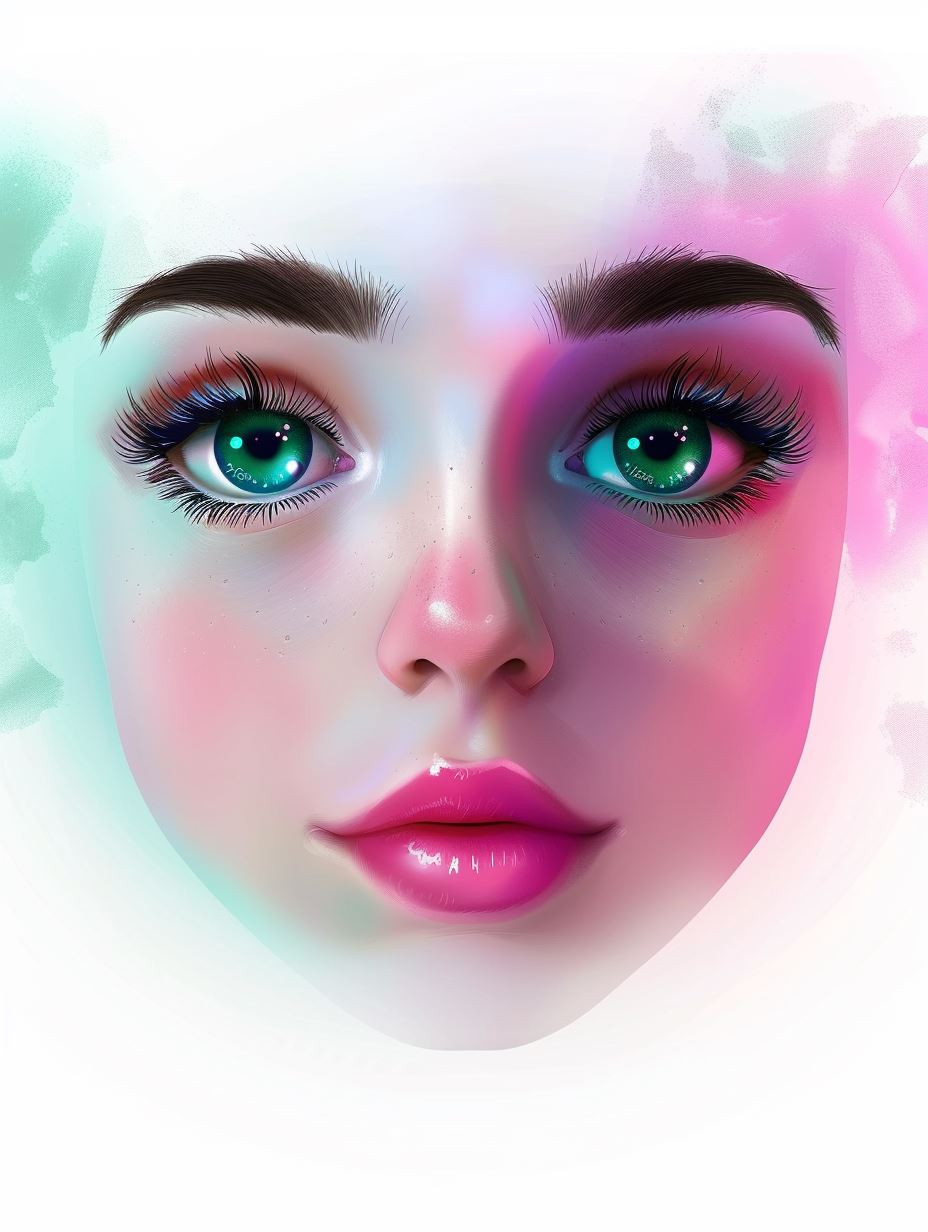 Chromatic Visions: Surreal Digital Portraits - Image 1