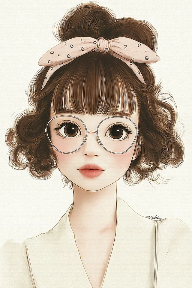 Soft Pastel Anime Portrait - Image 1