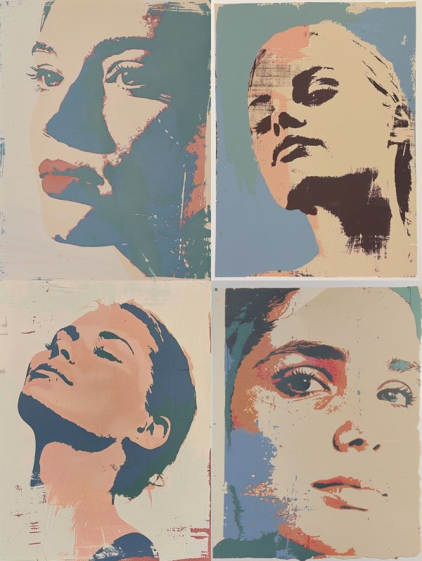 Abstract Pop Art Portrait Study