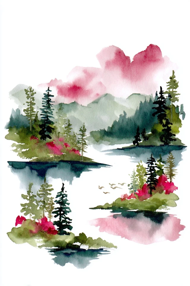 Watercolor Dreams: Art and Nature - Image 2