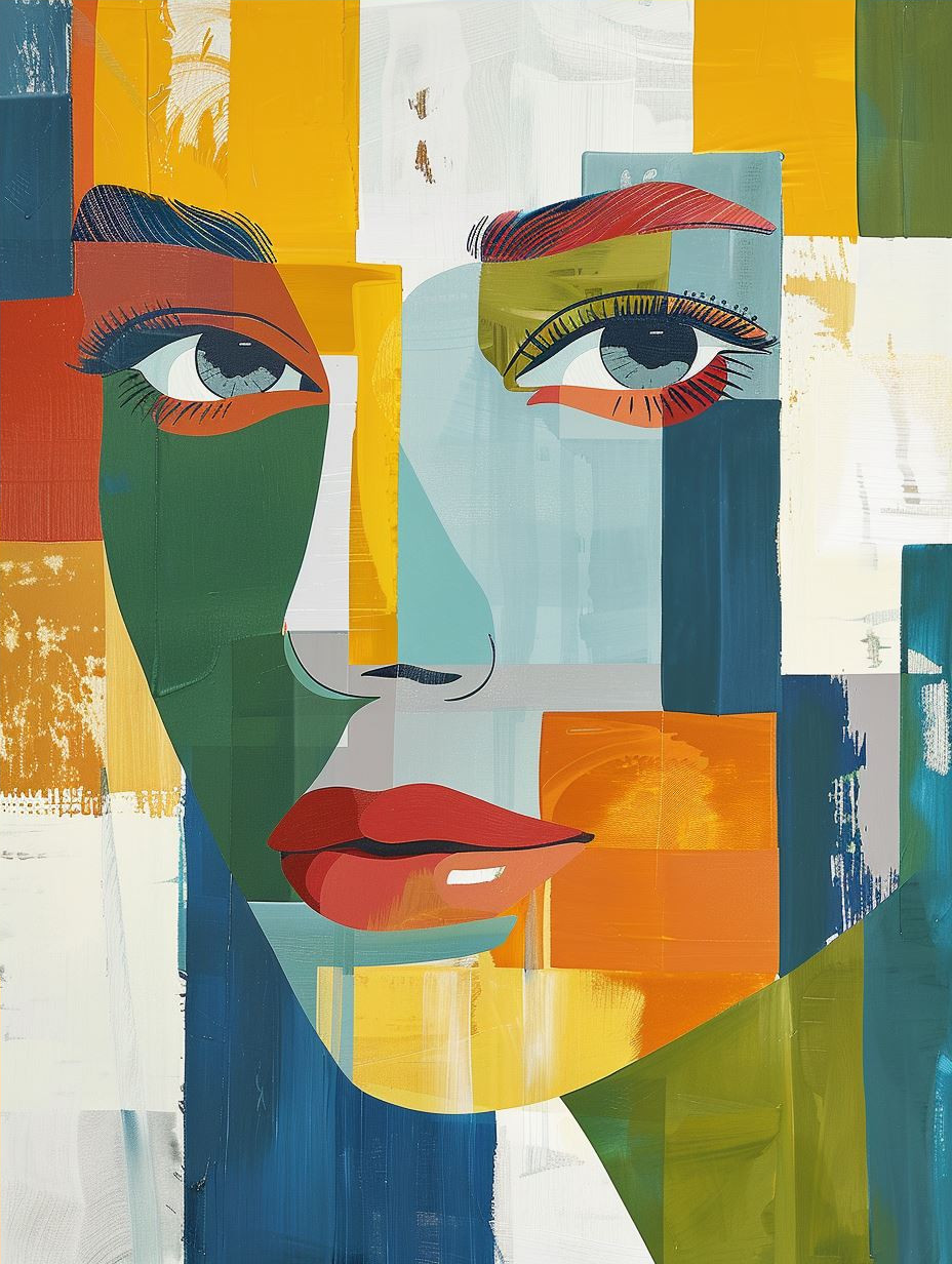 Fragmented Portraits in Geometric Color - Image 4
