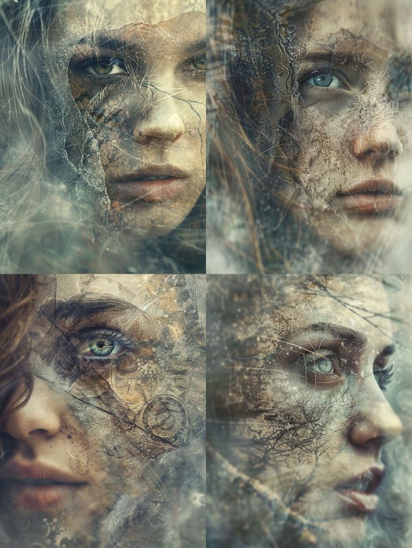 Fractured Soul Glass Portrait