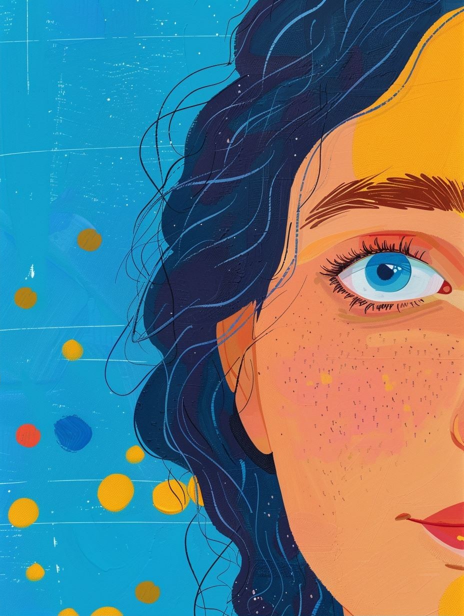 Pop Art Azure Gaze - Image 2