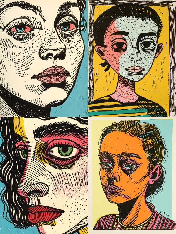 Eclectic Modernist Portrait Collage