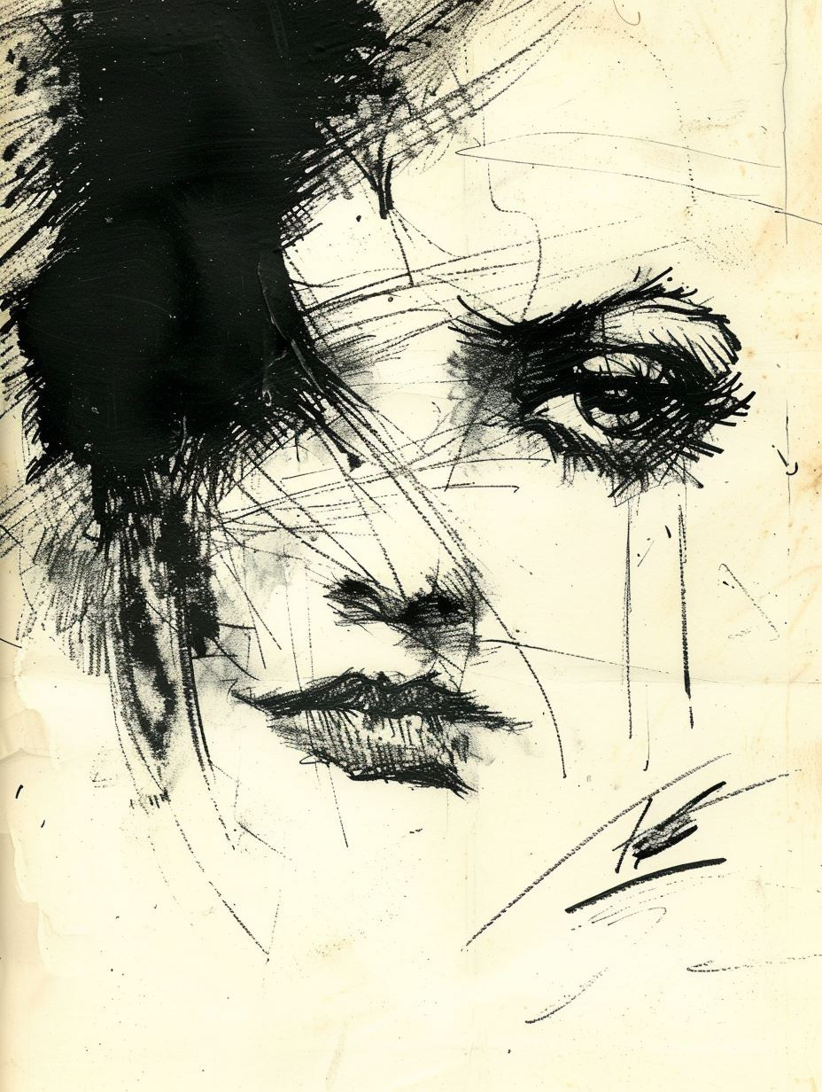 Ink Shadows: Four Expressions of Melancholy - Image 1