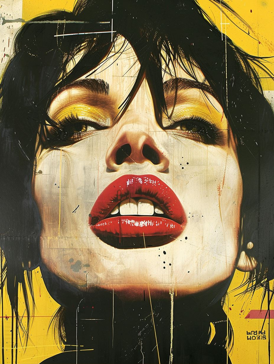 Cyberpunk Visions in Yellow and Red - Image 1