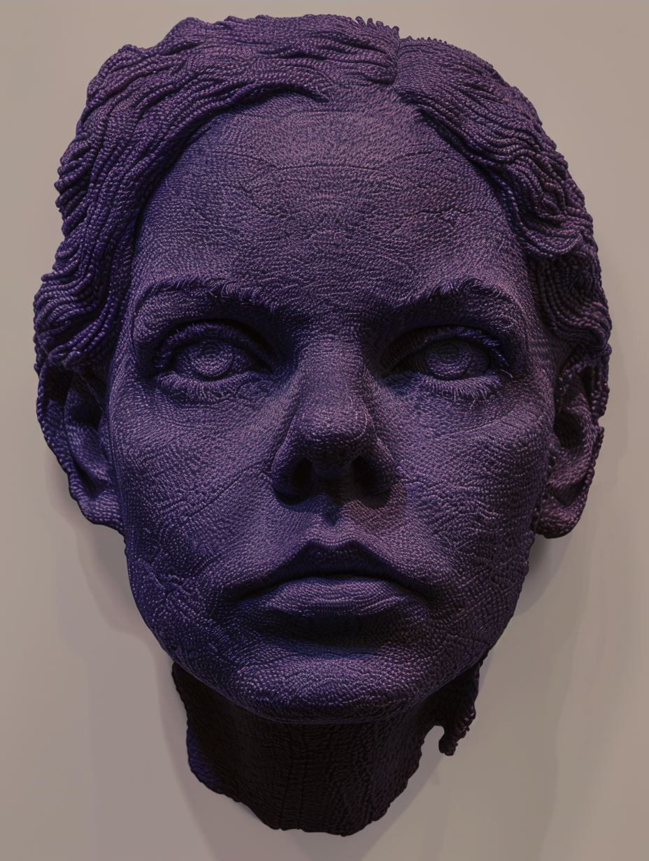 Violet Textile Portrait Study - Image 3