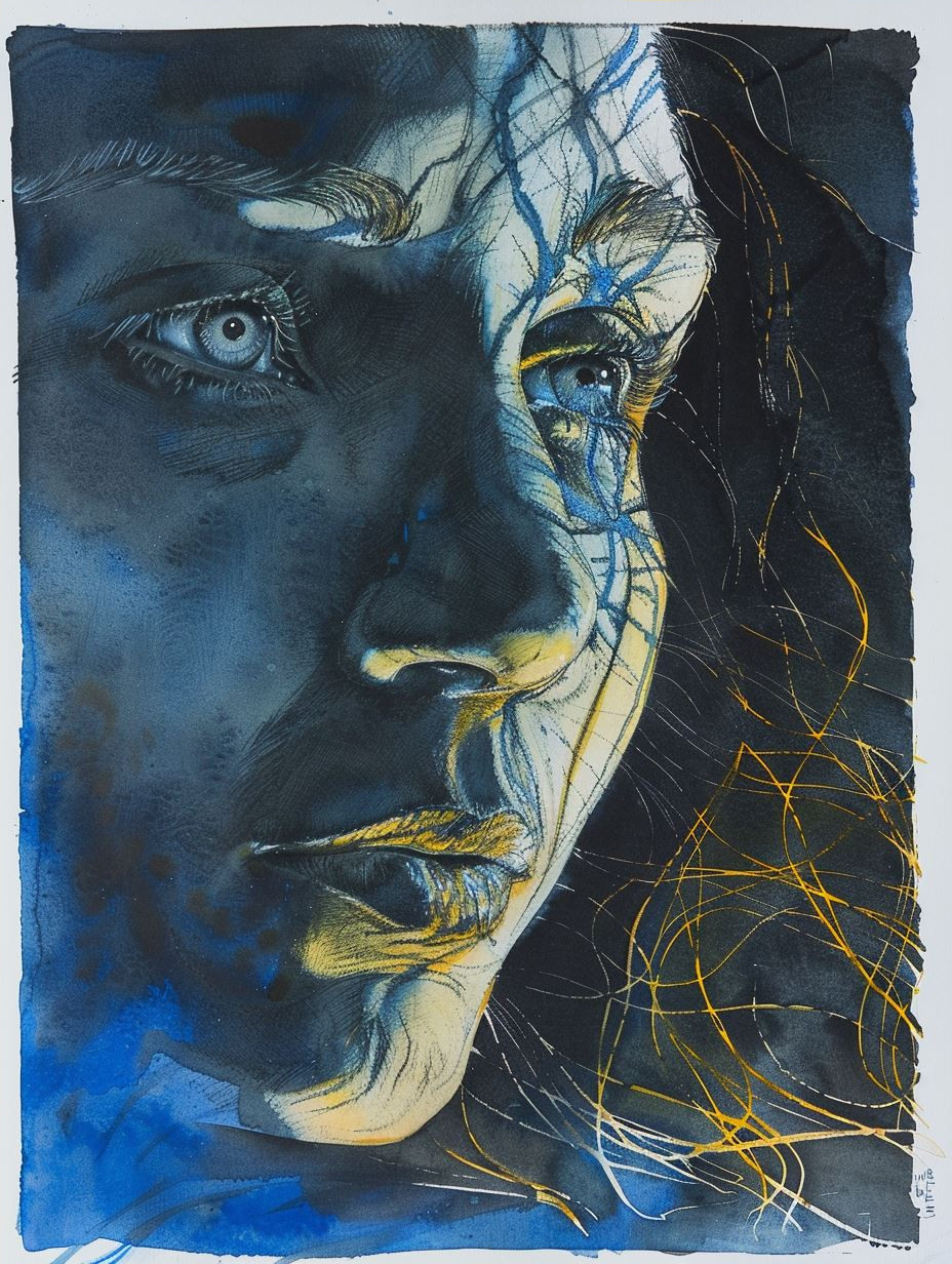 Azure Echoes of a Divided Soul - Image 4