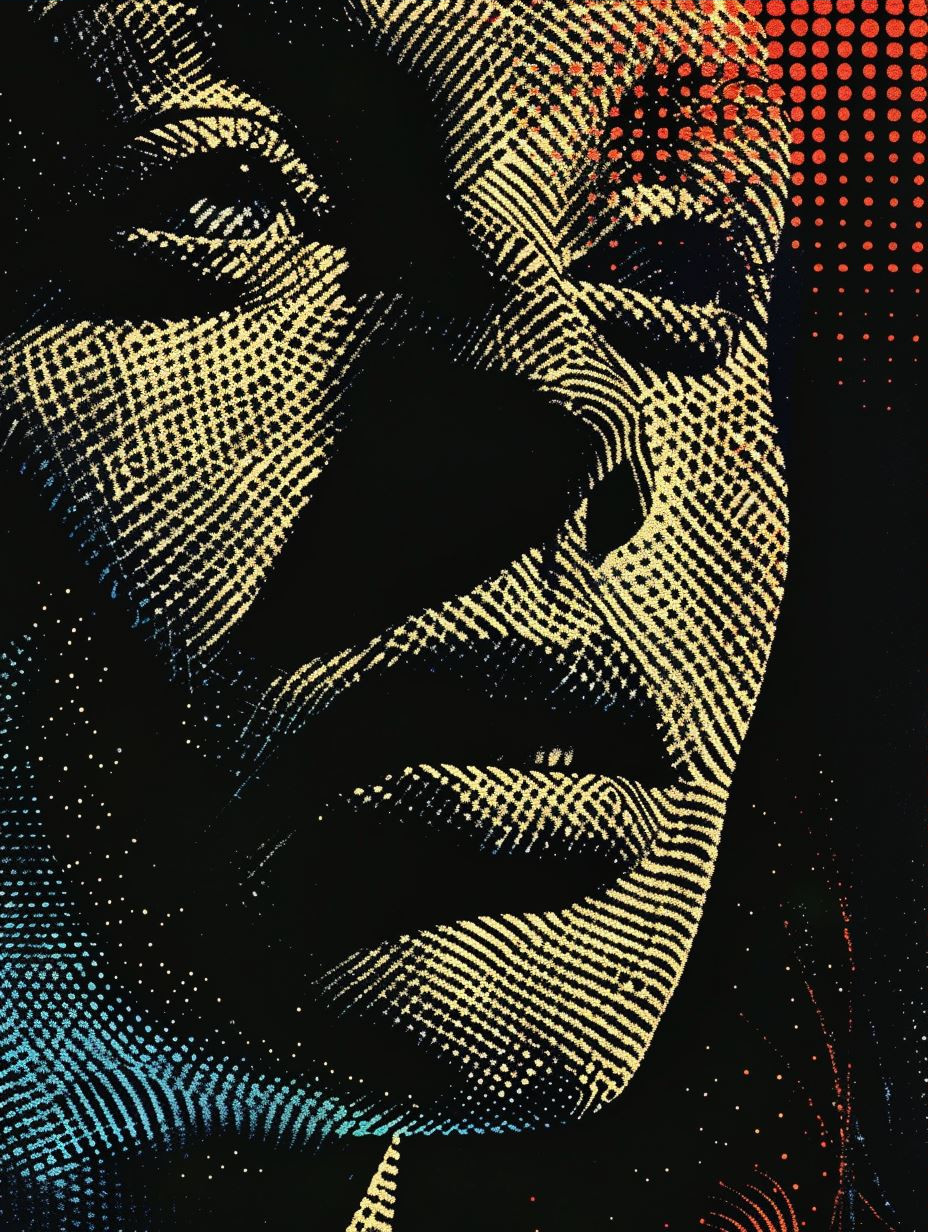 Abstract Halftone Portrait Collage - Image 3