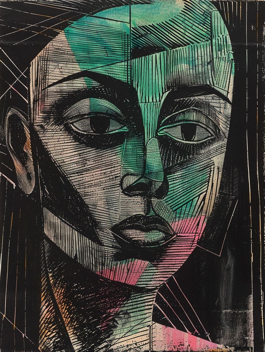 Fragmented Soul in Neon Hues - Image 3