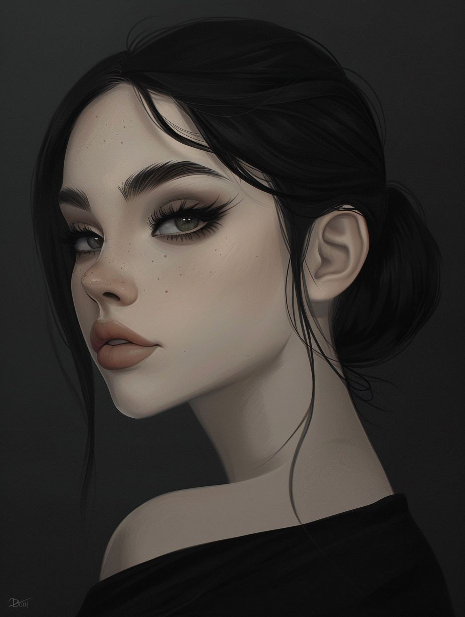 Ethereal Shadows: Digital Portraits of Elegance - Image 3