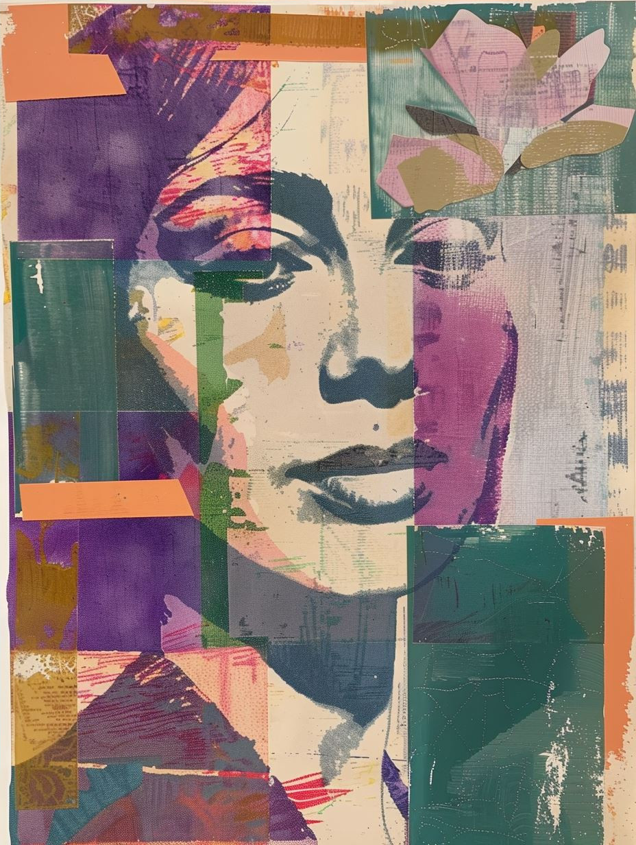 Fragmented Portraits in Vibrant Hue - Image 4