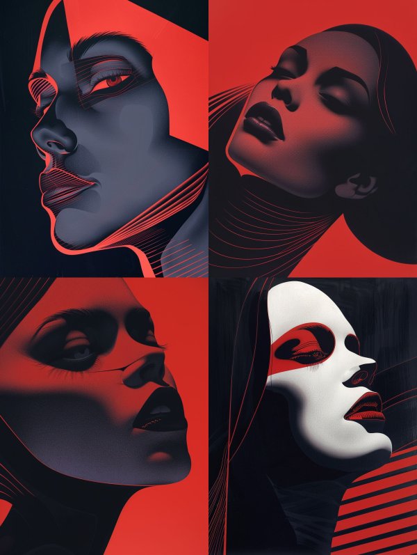 Crimson Shadows of the Digital Muse