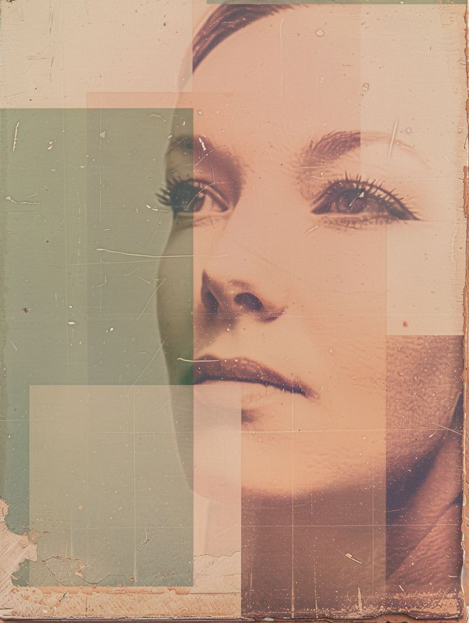 Vintage Collage of Feminine Gazes - Image 3