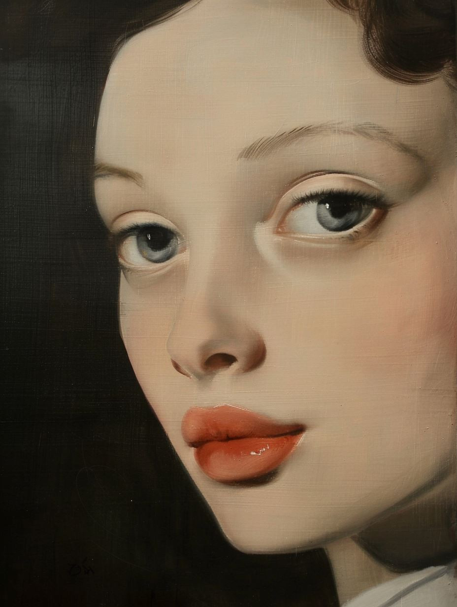 Ethereal Gazes: A Study of Feminine Portraits - Image 1