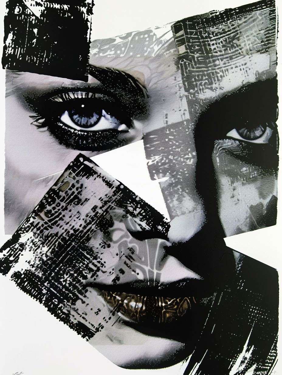 Fragmented Noir Portrait Study - Image 4