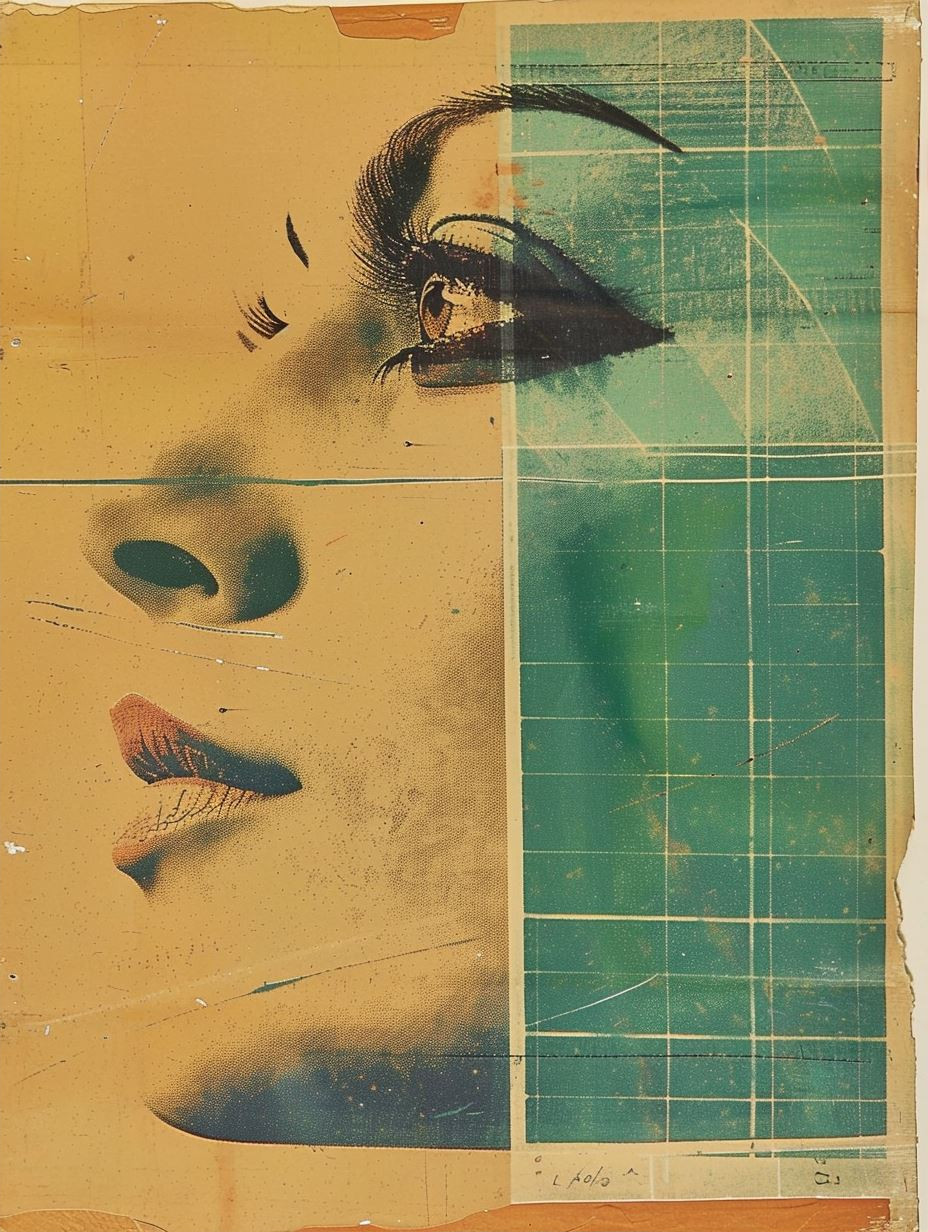 Vintage Collage Portrait Study - Image 2