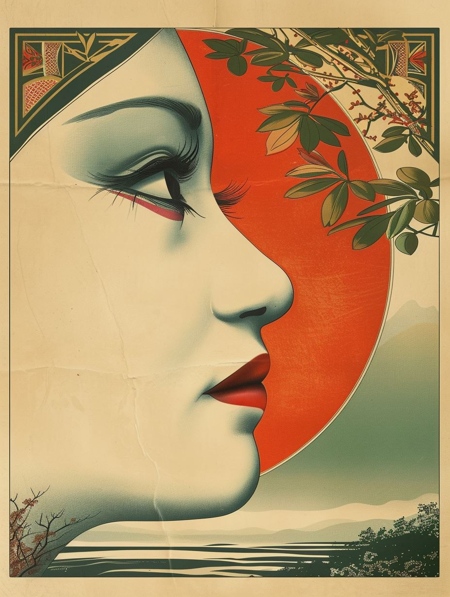 Vintage Art Deco Portraits of Women - Image 4