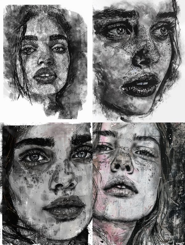 Gritty Charcoal Portrait Study