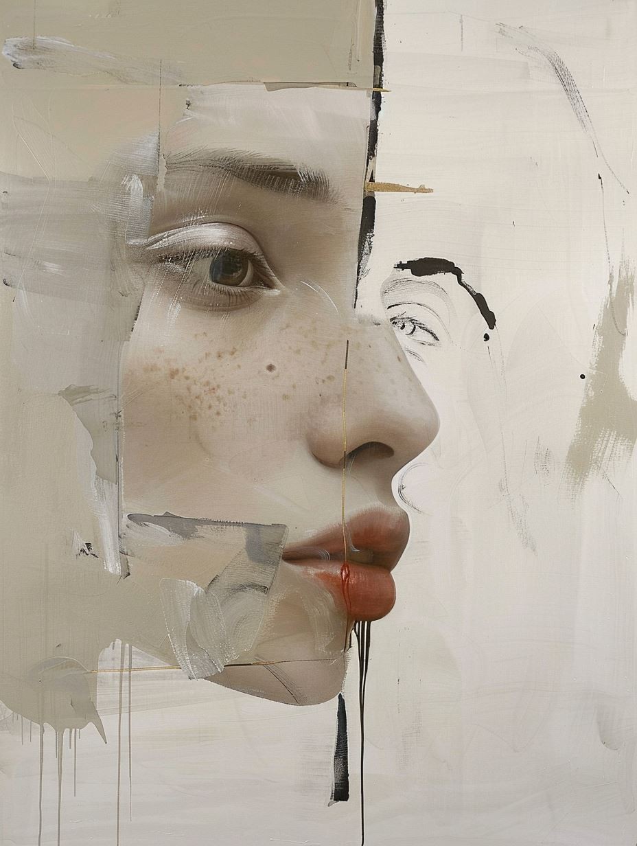 Fragmented Beauty in Earthy Tones - Image 4