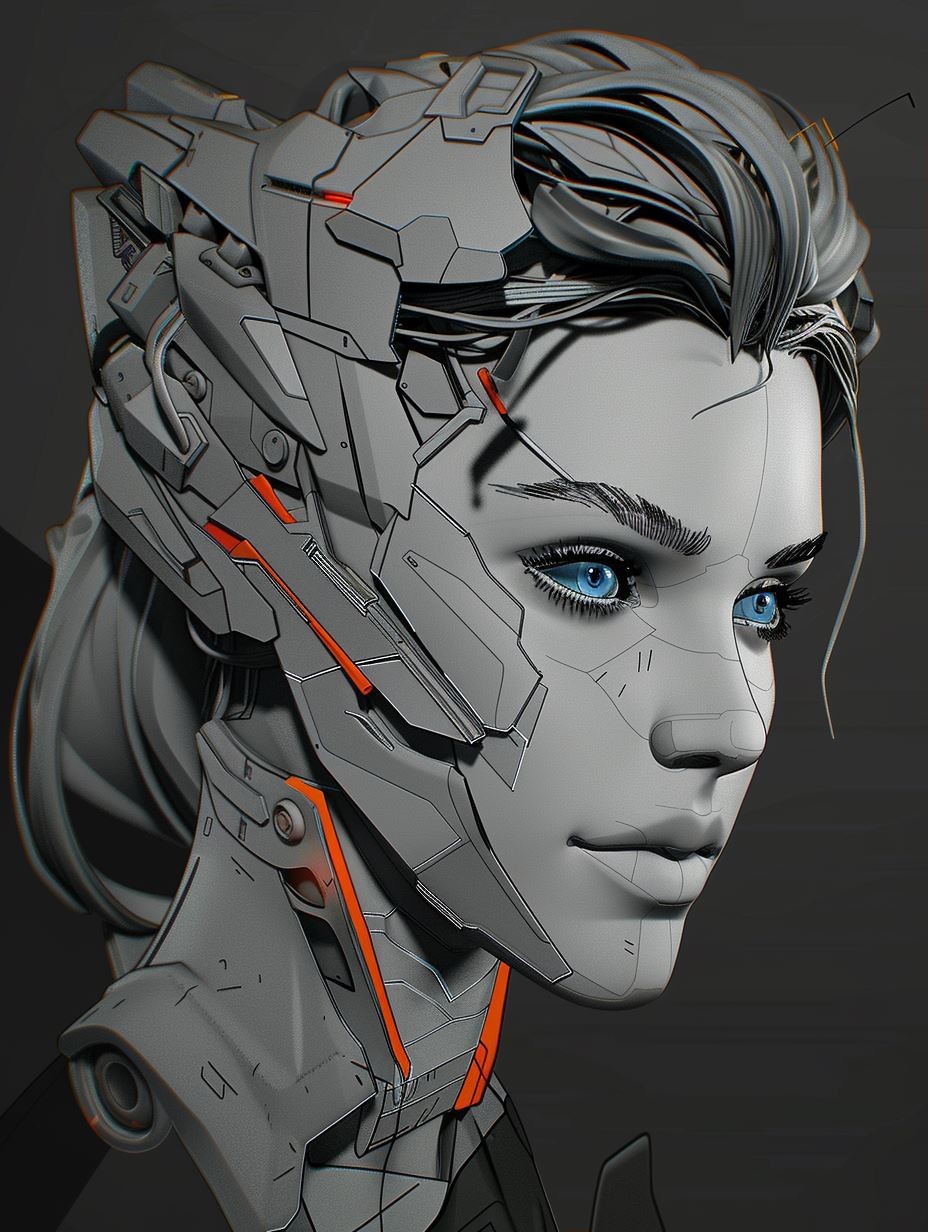 Futuristic Cyborg Portraits in Digital Art - Image 1