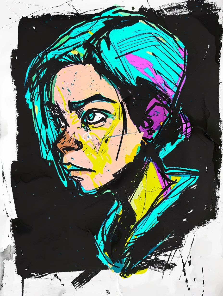 Neon Noir Portrait Sketches - Image 2