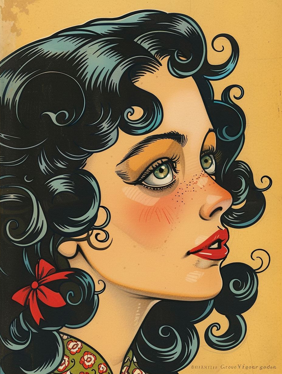 Vintage Stylized Female Portraiture - Image 2