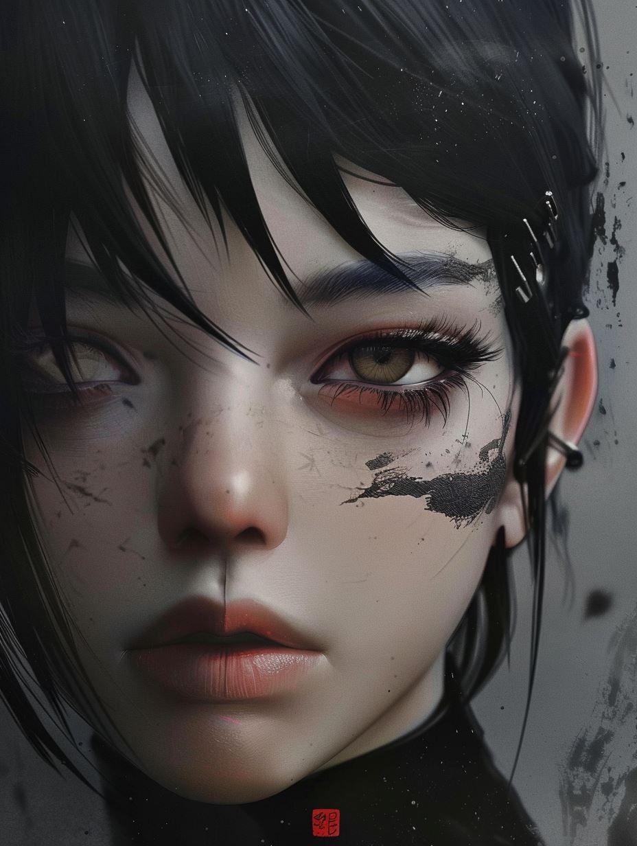 Fragmented Soul in Monochrome - Image 4