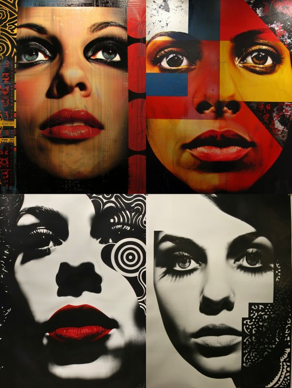 Faces of Contrast: A Quadtych Study